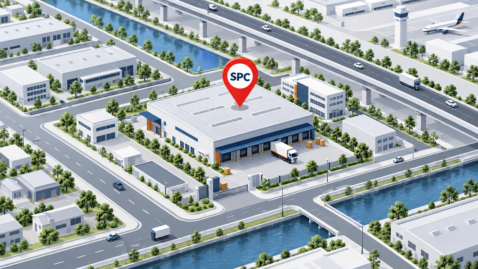 แผนที่คลังสินค้า SPC ลาดกระบัง ถนนเจ้าคุณทหาร กรุงเทพมหานคร