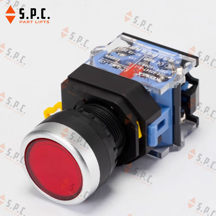 ปุ่มกดแบบรีเซ็ตตัวเอง 22 มม. LA38A-11-R PRO-1224 อะไหล่ลิฟต์