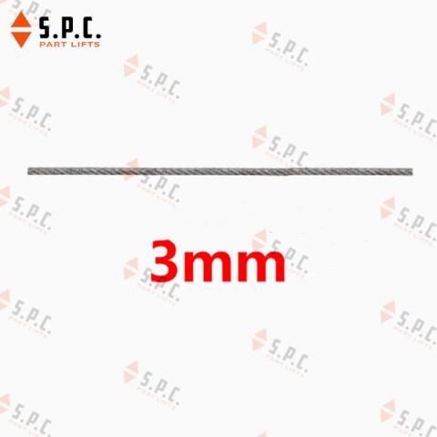 สลิง 3 มม. (แบบนิ่ม สำหรับประตูลิฟต์) Door Rope PRO-1210 อะไหล่ลิฟต์