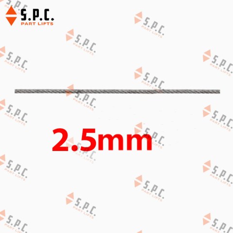 สลิง 2.5 มม. (แบบนิ่ม สำหรับประตูลิฟต์) Door Rope PRO-1355 อะไหล่ลิฟต์